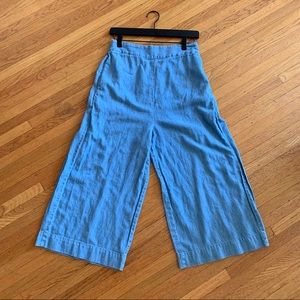 Madewell Hutson wide leg chambray pants